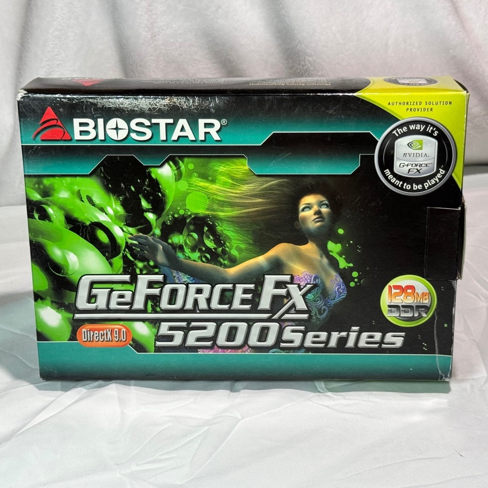EMPTY BOX ONLY Biostar GeForce FX 5200 128MB DDR VN520XXC2B-F10 Vintage